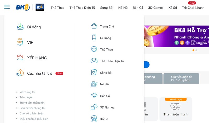 Chọn mục tải app BK8